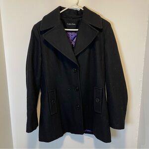 Calvin Klein Black longer coat‎ women’s size large